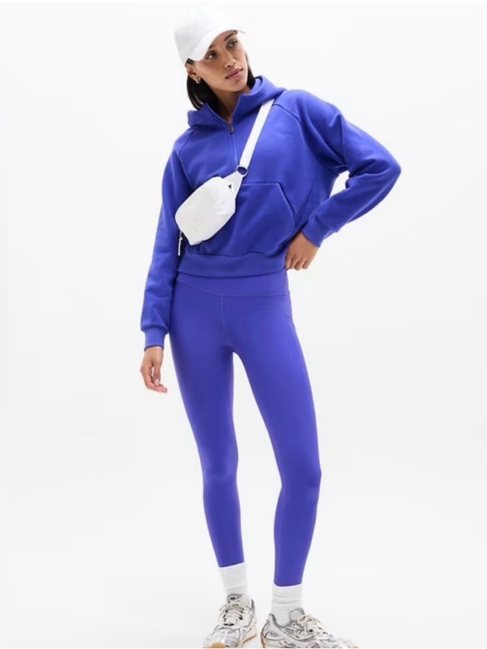 Athleta Forever Fleece 1/2 Zip Hoodie